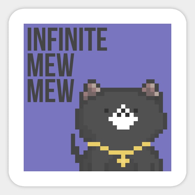 Pixel Cat 080 Sticker by Infinite Mew Mew